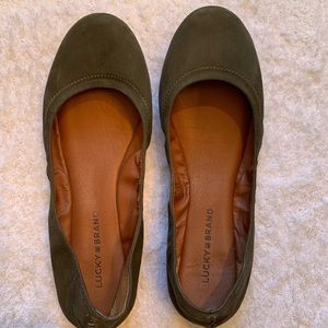 Olive green Lucky Brand Emmie flats